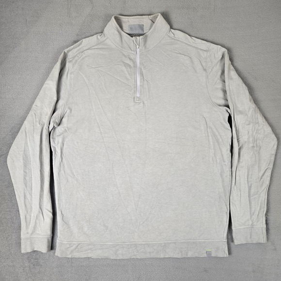 Tasc Performance 1/4 Zip Pullover Mens Large Gray Stretch Bamboo Golf - Picture 1 of 8